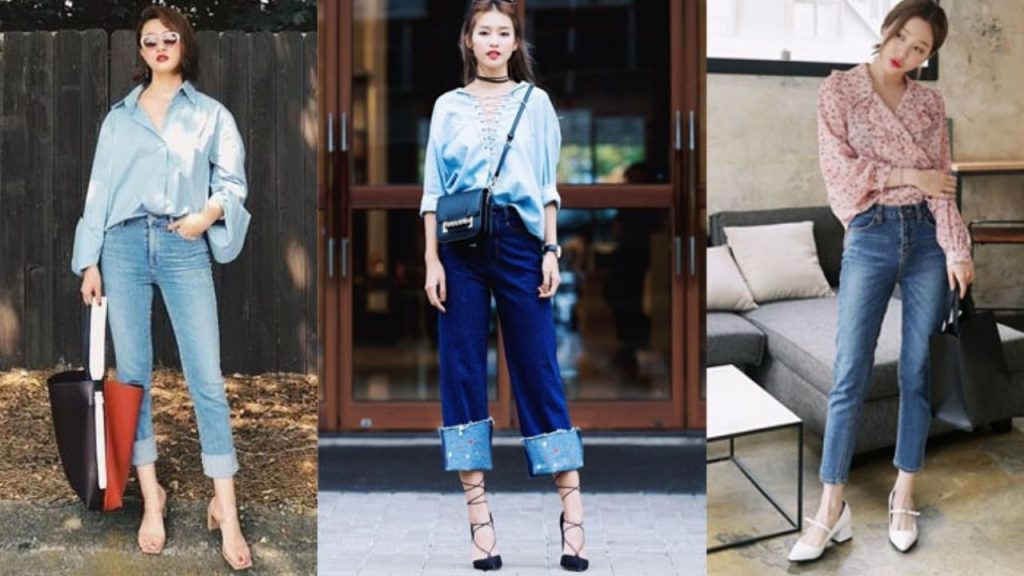 Phối Đồ Quần Jean Áo Sơ Mi Nữ Chuẩn Stylist Cocolu 8 cach phoi quan jean voi ao so mi ava