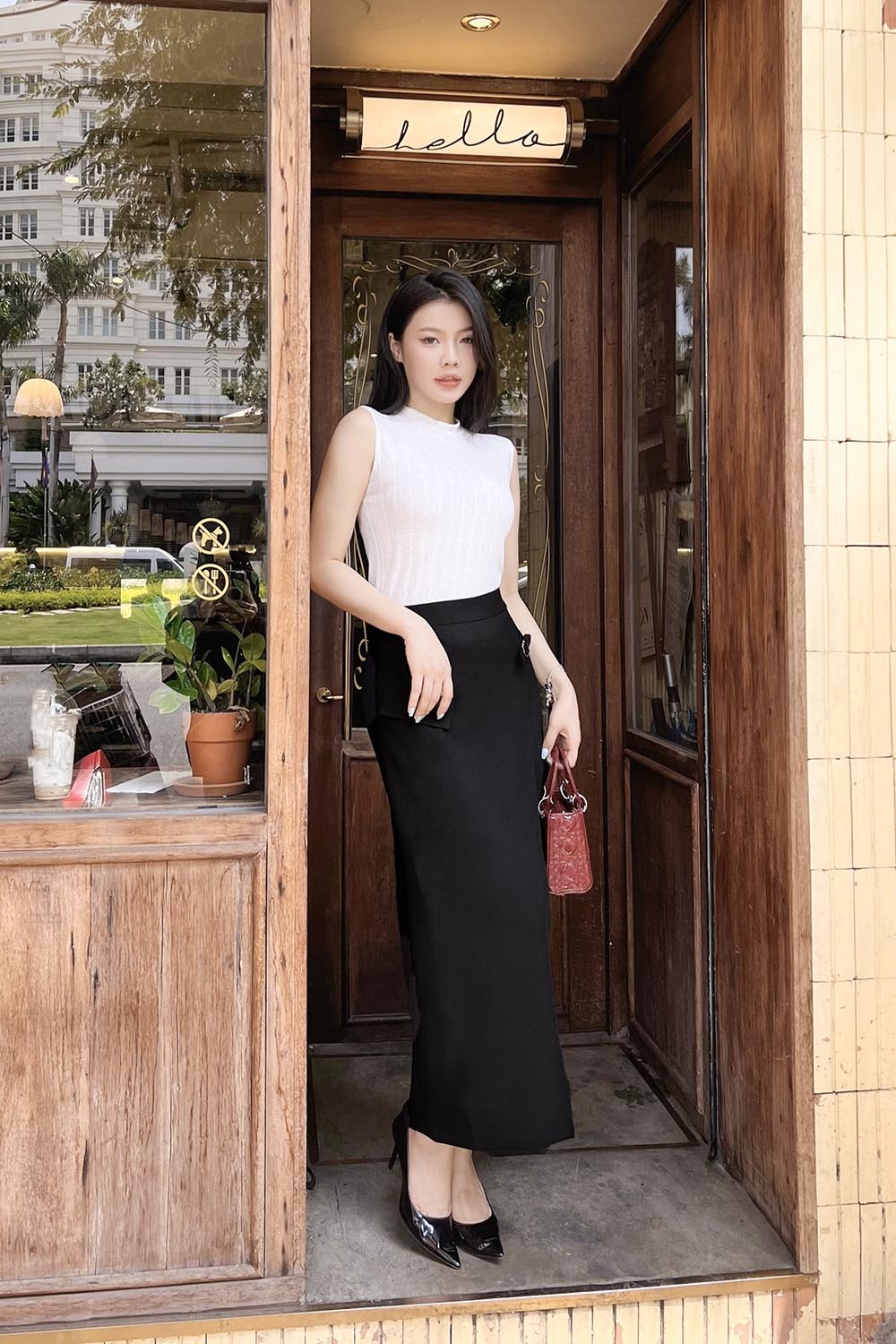 Mix đồ chân váy chữ a
