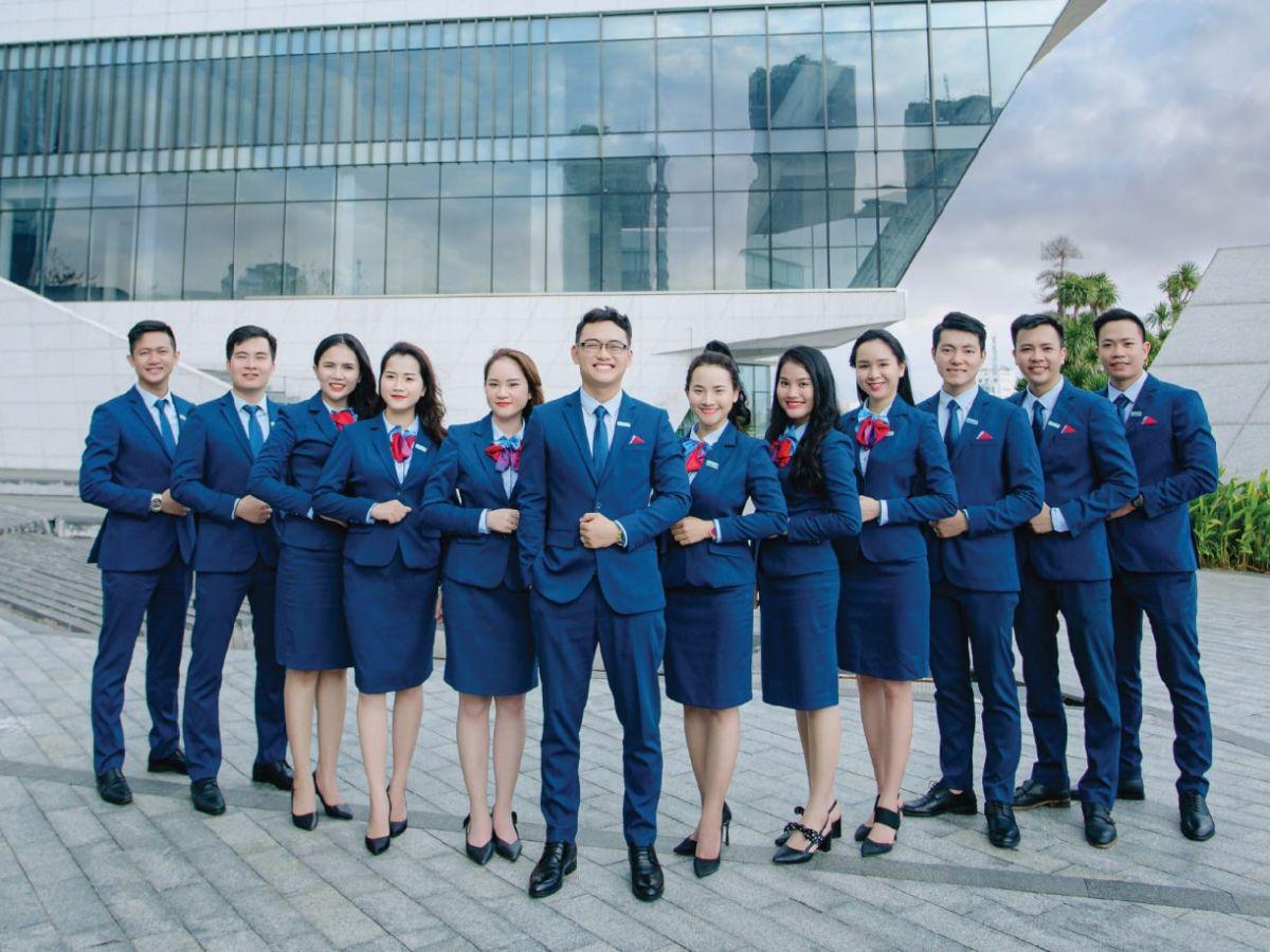 Áo dài đồng phục ACB duyên dáng