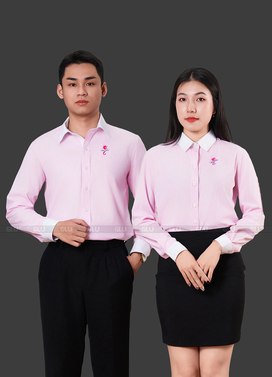 101+ Mẫu Áo Đồng Phục Màu Hồng Đẹp, Chuyên Nghiệp Nhất 4 Áo sơ mi đồng phục màu hồng