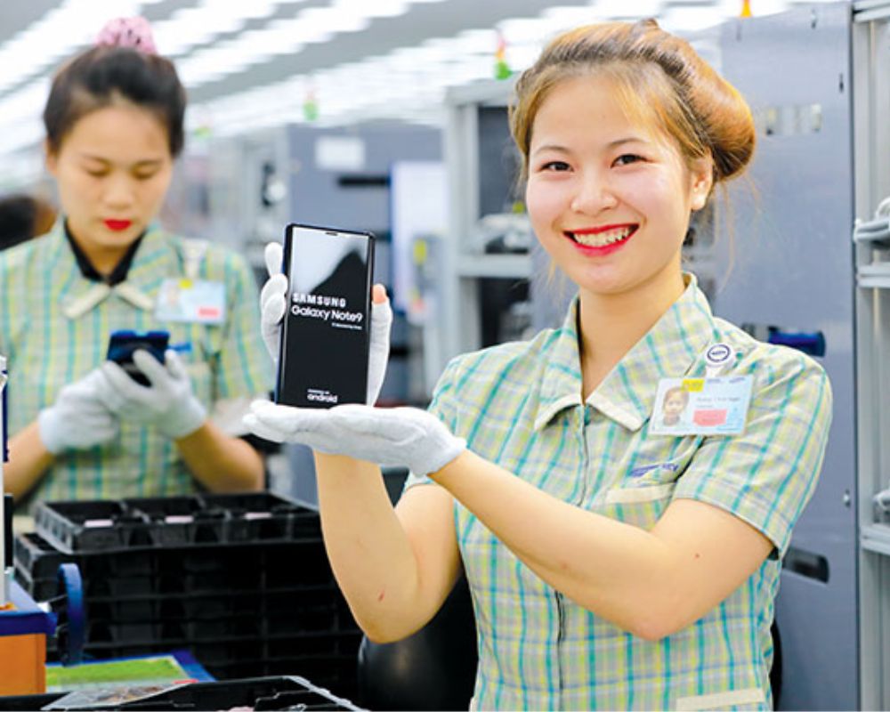 Mẫu áo polo đồng phục Samsung