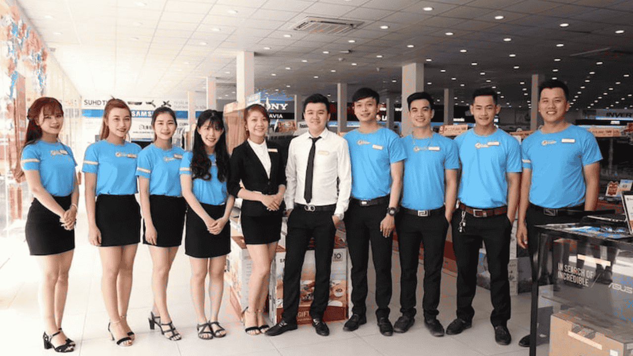 đồng phục điện máy xanh