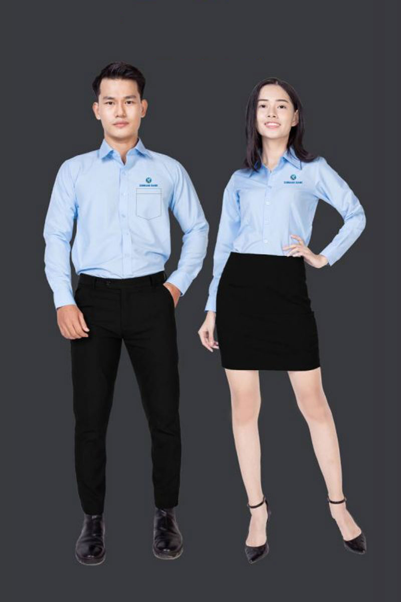 áo sơ mi đồng phục shinhan bank