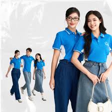 Áo đồng phục màu xanh dương