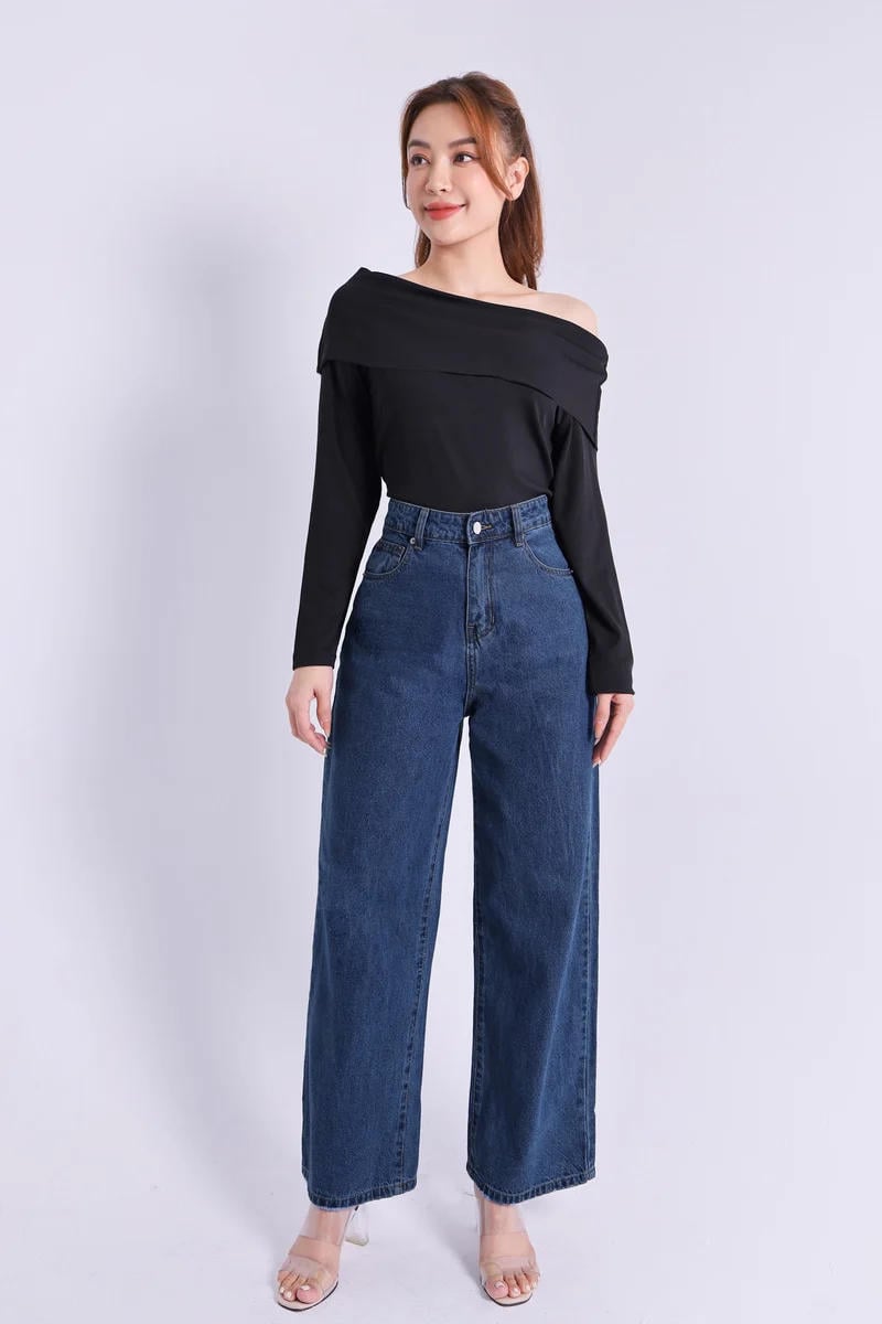 mix đồ đi đám cưới với quần ống rộng và blazer