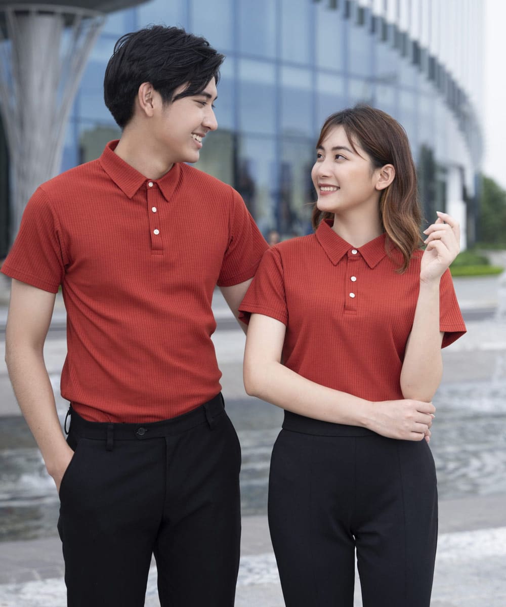 99+ Mẫu Áo Đồng Phục Màu Đỏ Đẹp, Chuyên Nghiệp Nhất 1 Áo đồng phục màu đỏ cho doanh nghiệp