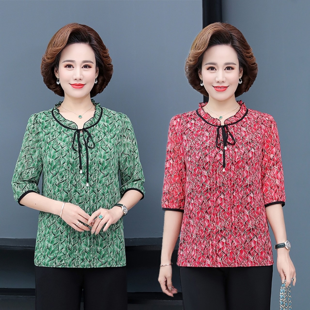 Áo kiểu trung niên sang trọng