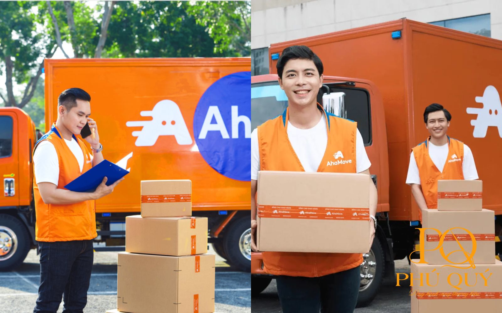 Mẫu áo gile đồng phục AhaMove