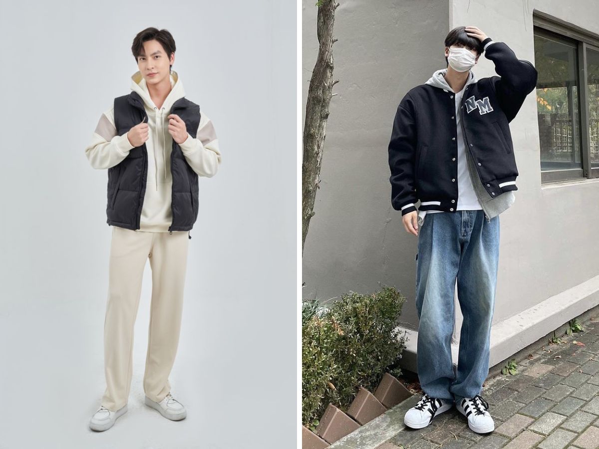 Phối áo hoodie với áo khoác dạ dài