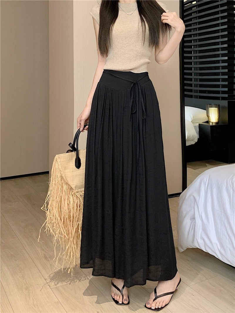 Phối đồ với quần giả váy dài công sở