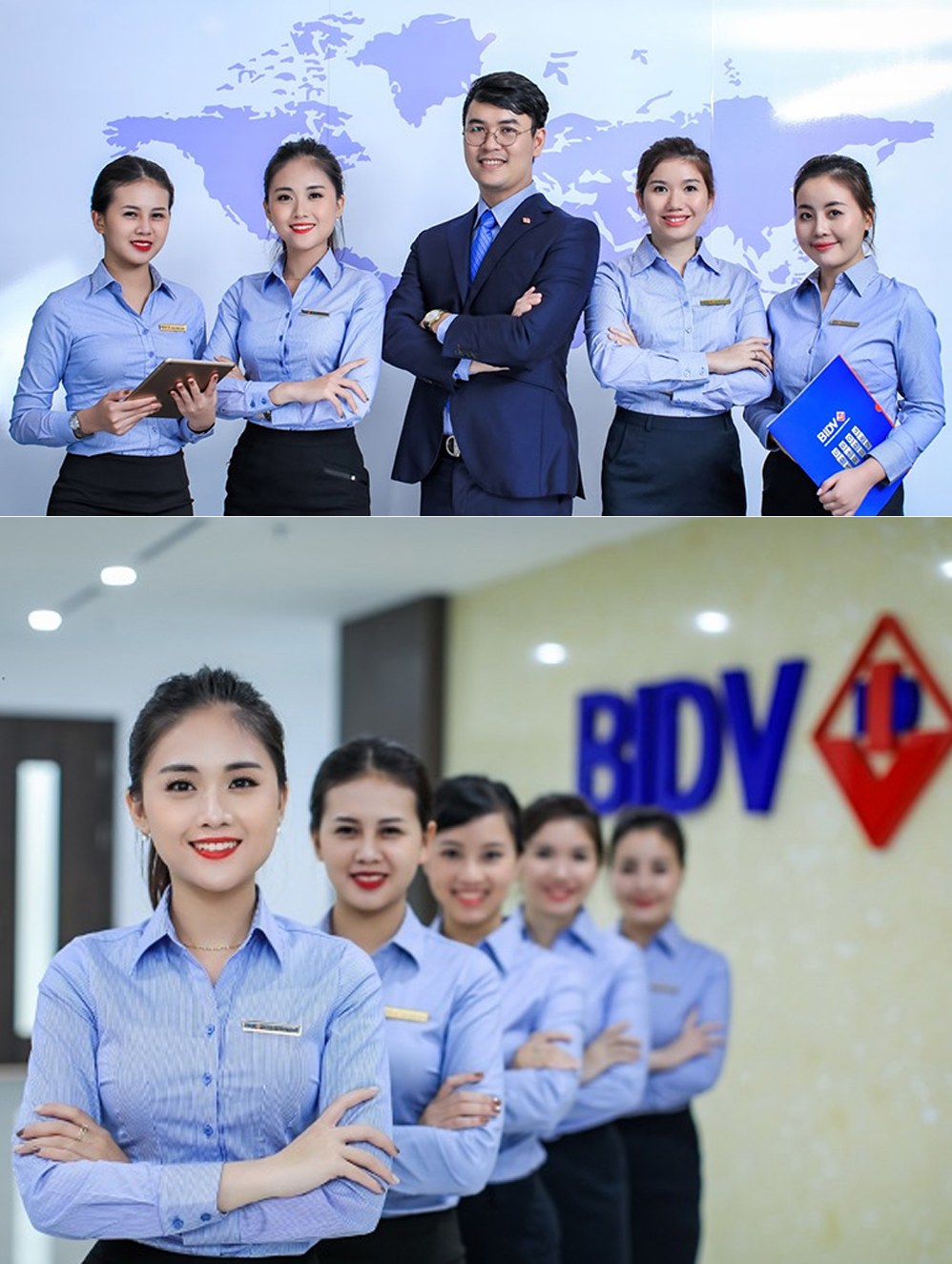Mẫu đồng phục BIDV cho nhân viên nữ