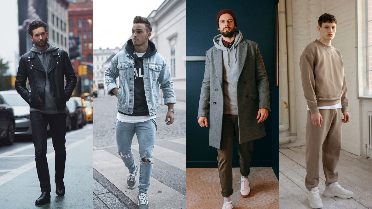 Phối áo hoodie với áo khoác