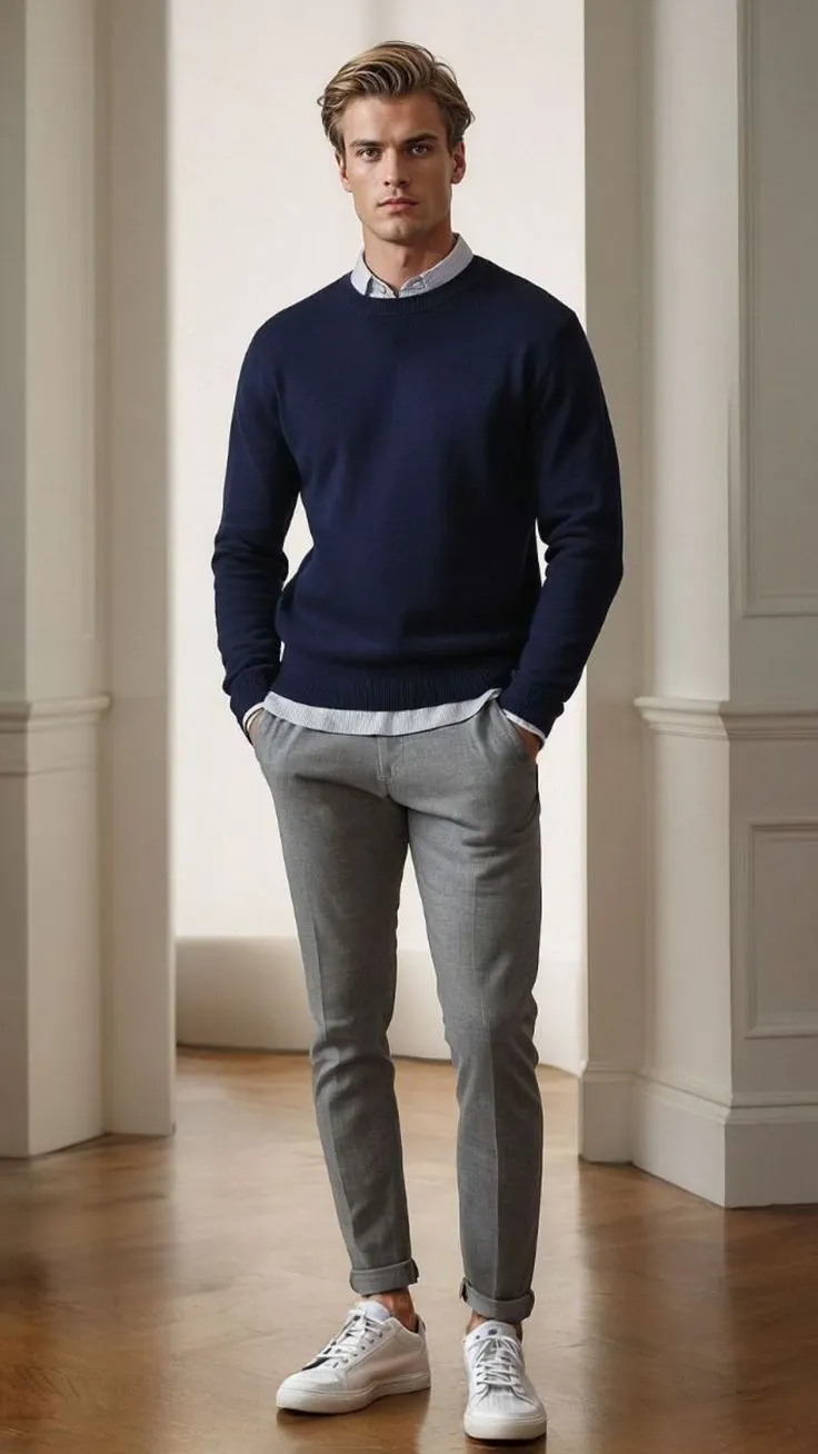 Phối đồ với áo cardigan nam