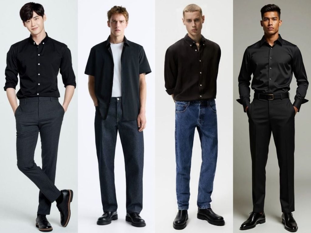 phoi do ao so mi den nam 71434b23052d4c0e80c3ff3ae0bc385c