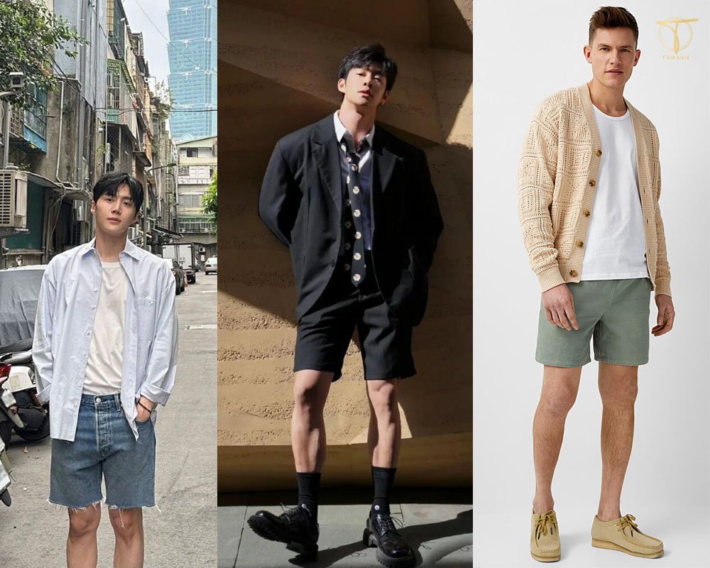 20+ Cách Phối Quần Short Với Áo Sơ Mi Nam Sành Điệu 6 Phong cách quần short áo sơ mi nam