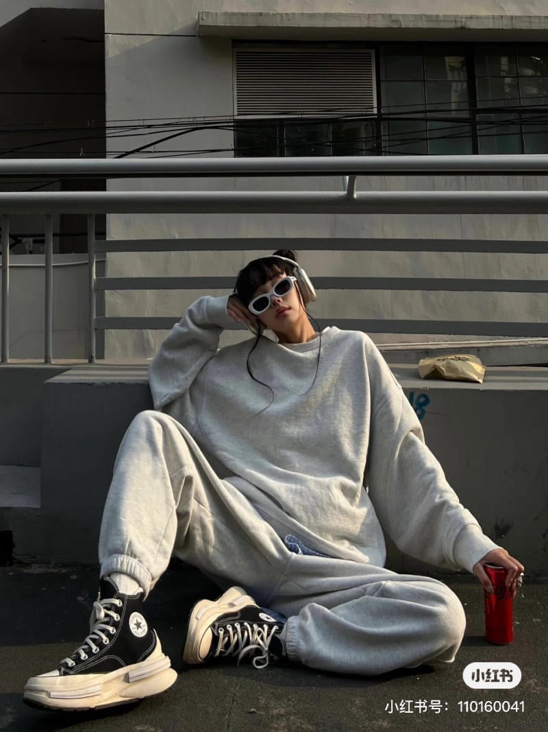 Phối đồ với giày cổ cao nam streetwear