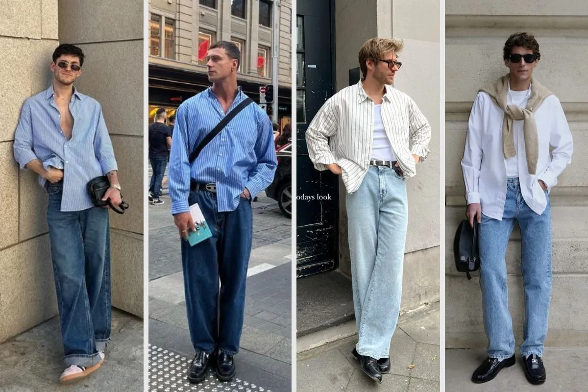 Cách phối đồ quần jean áo sơ mi nam