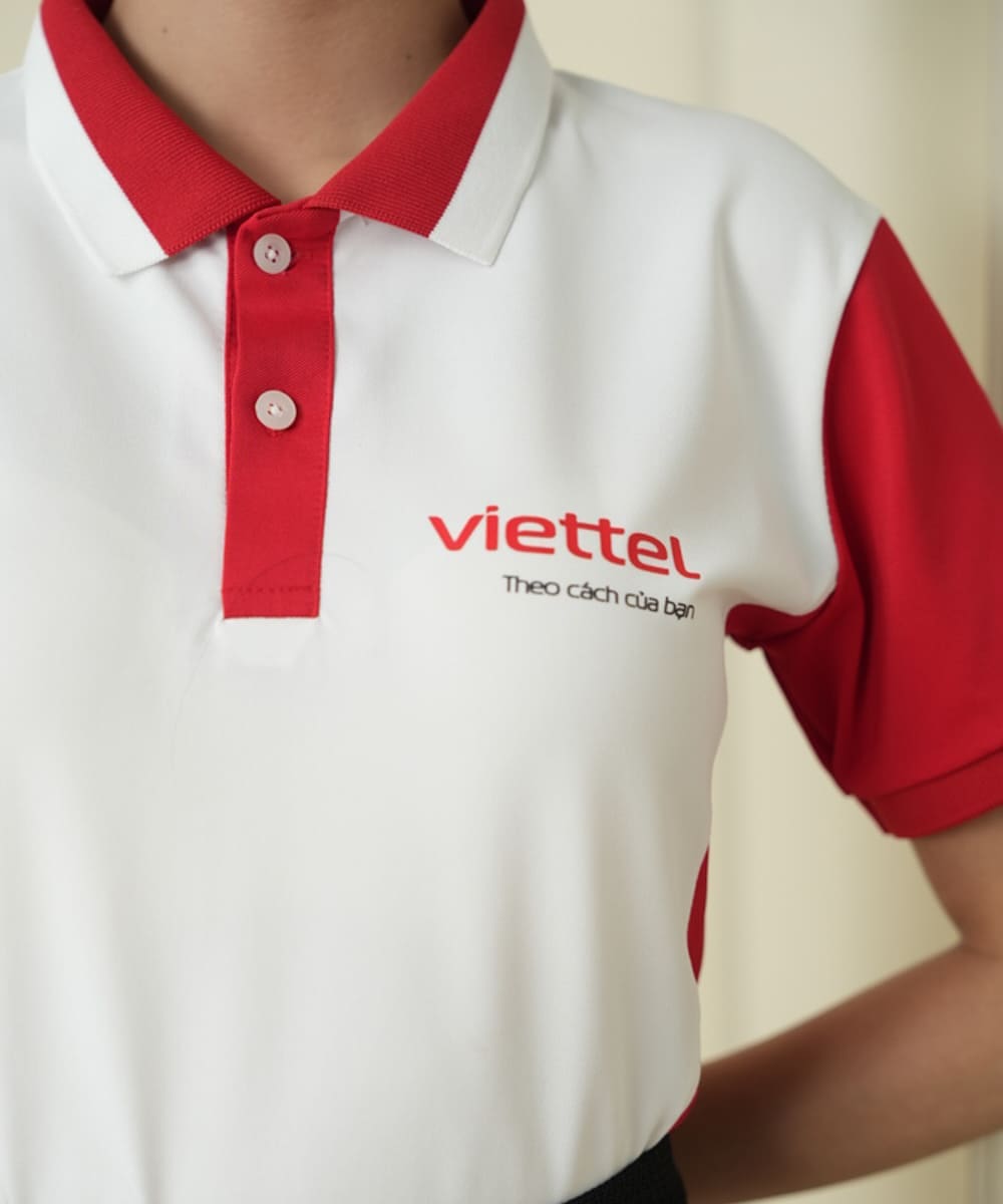 Áo polo đồng phục Viettel cho nhân viên