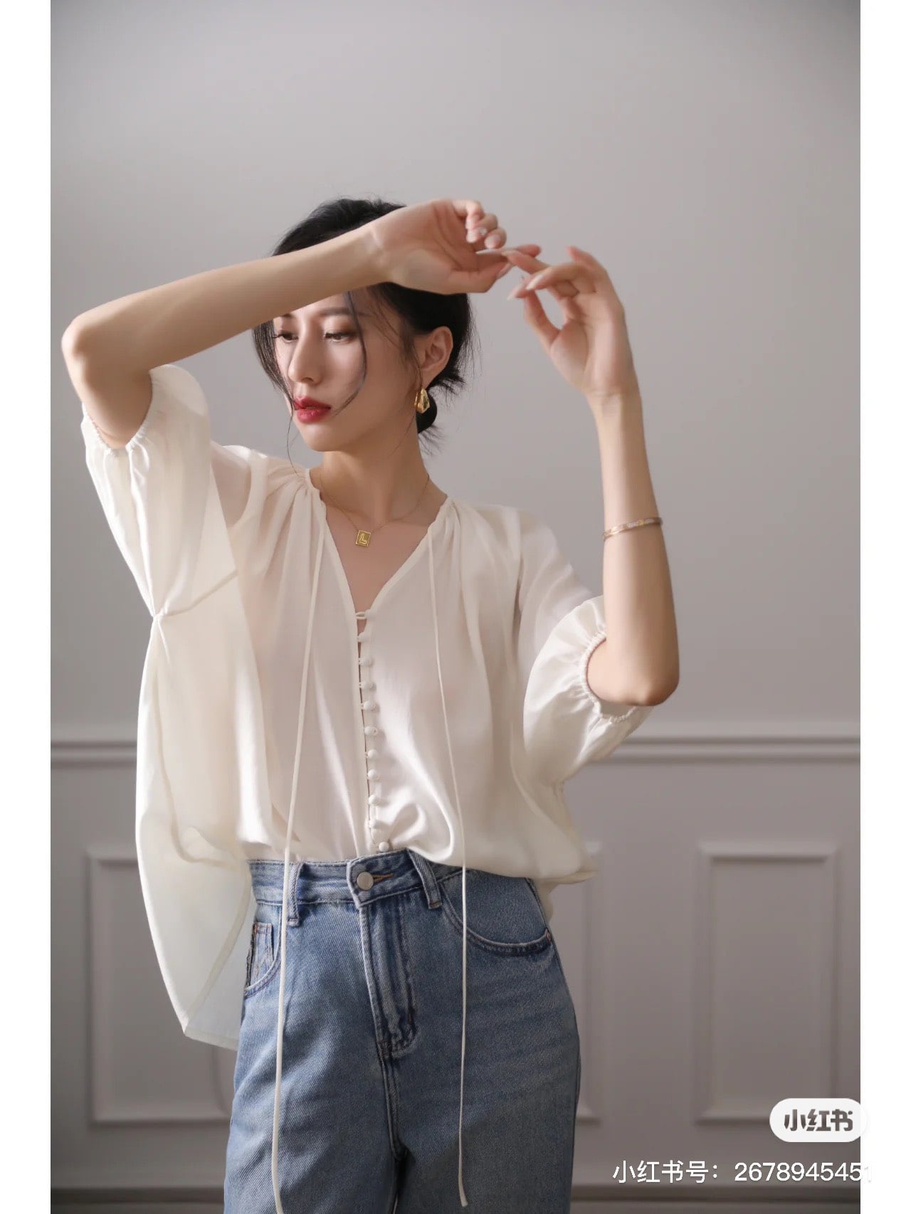 Áo sơ mi tay lỡ form rộng cá tính